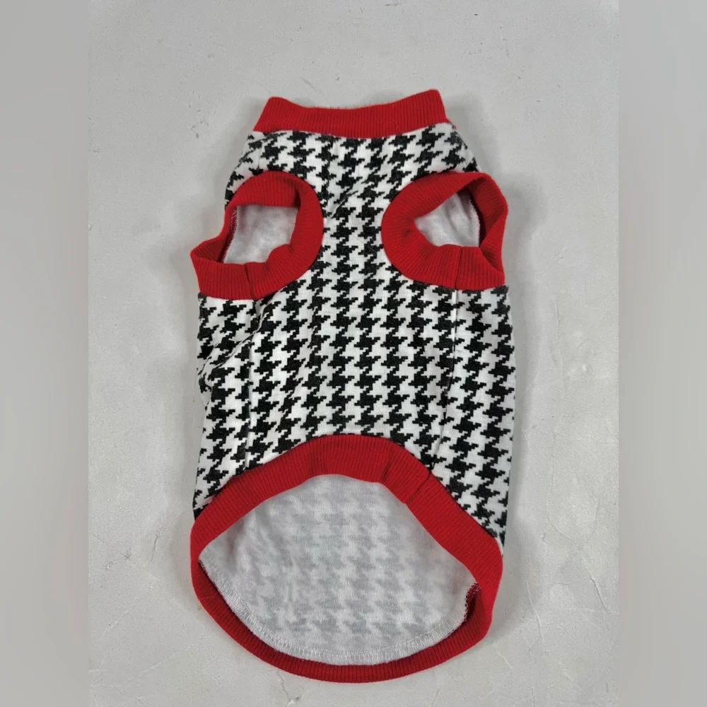 Stylish Red and Black Dog Sweater